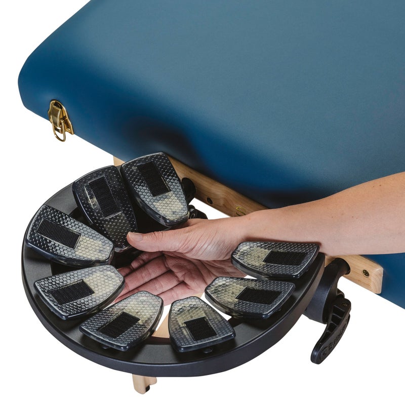 EarthLite Massage Table Face Cradle Caress - Self-Adjusting, Innovative Headrest with Luxurious Strata Face Pillow, Mystic Blue - Image 2